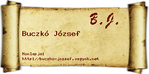 Buczkó József névjegykártya