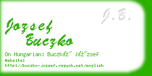 jozsef buczko business card